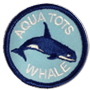 Aqua Tots Badge Whale Level